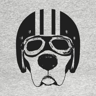 Labrador Retriever Dog in Motorcycle Helmet & Goggles T-Shirt